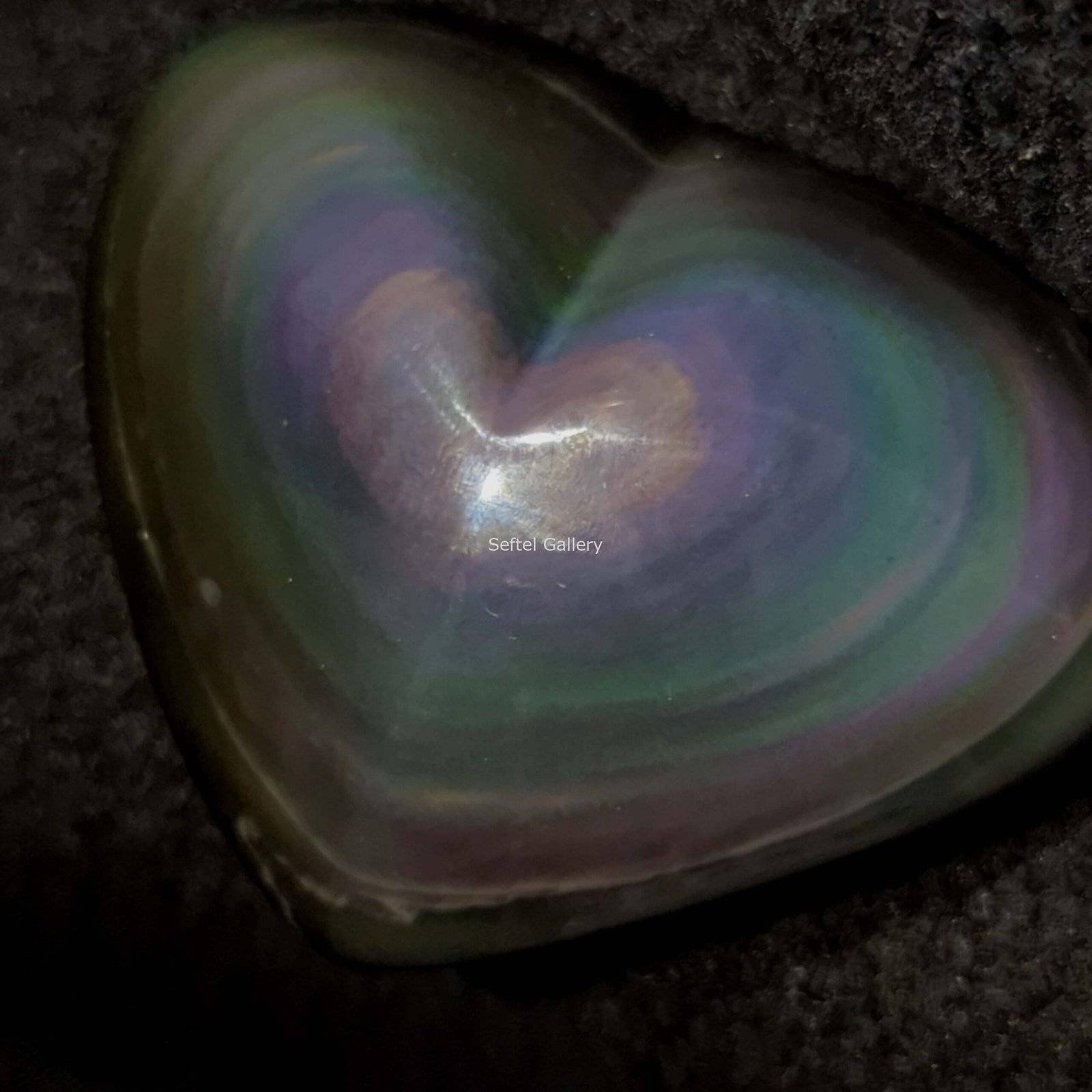 Rainbow Obsidian Heart