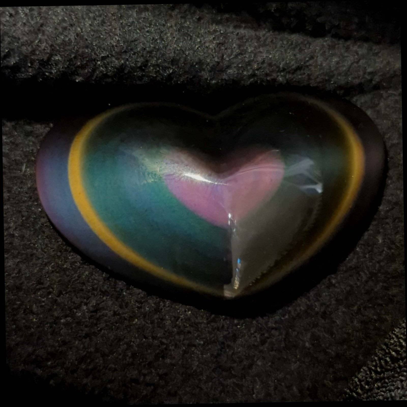 Heart Shaped Rainbow Obsidian